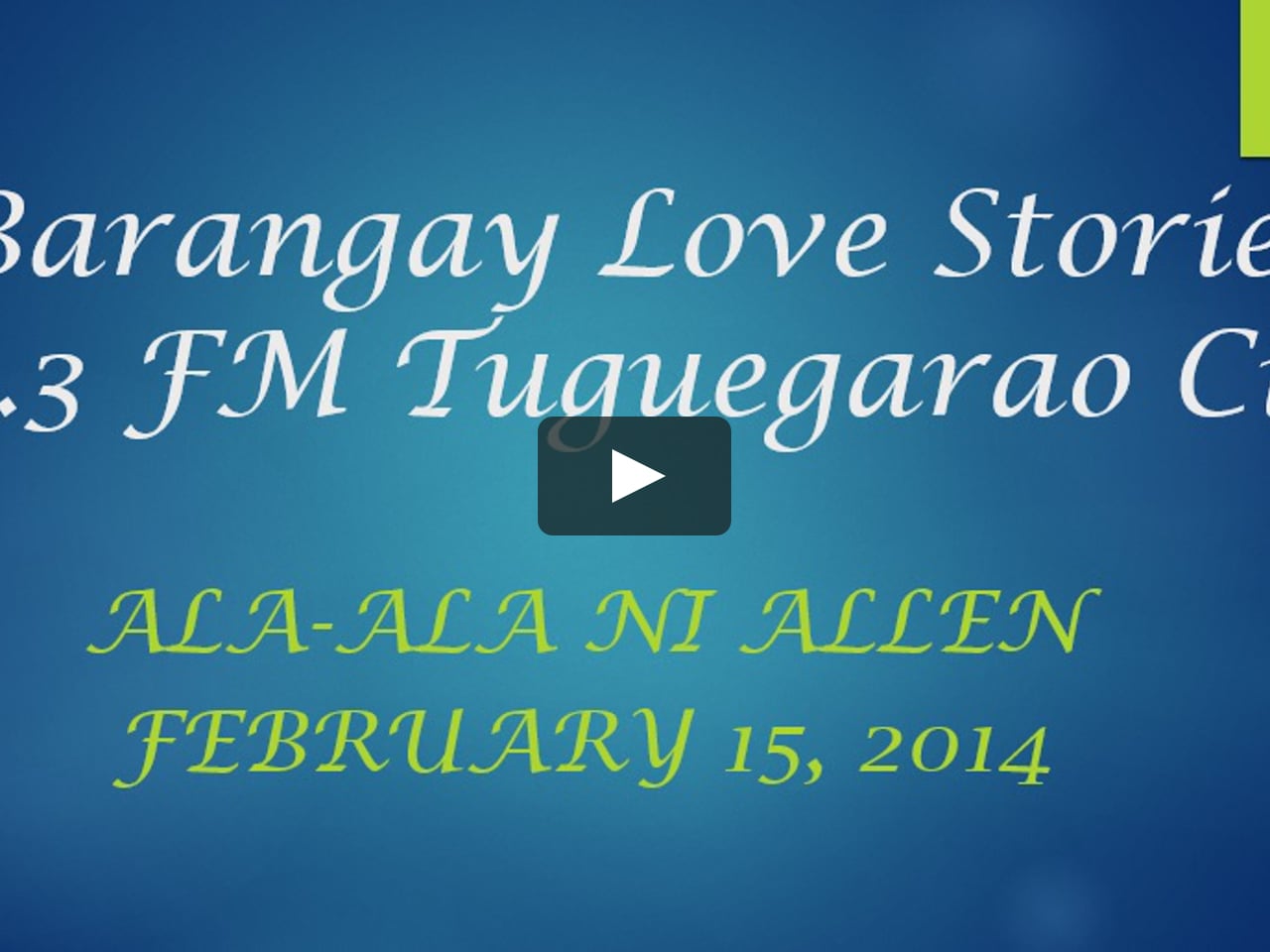 Barangay love story live
